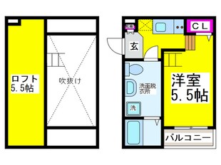 フェリオ北清水の物件間取画像